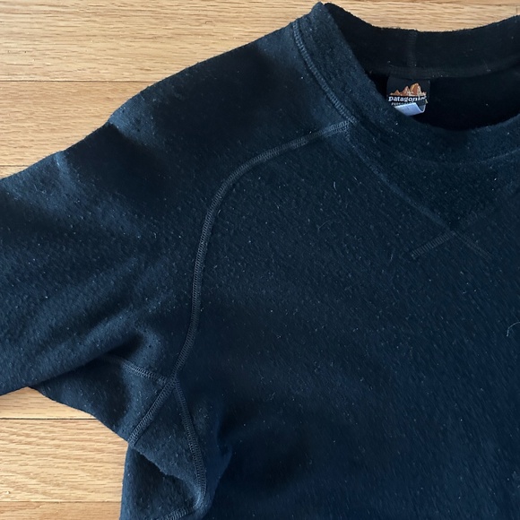 Patagonia Performance Baselayer Merino Wool Black Sweater Top Size S/M - Picture 4 of 10